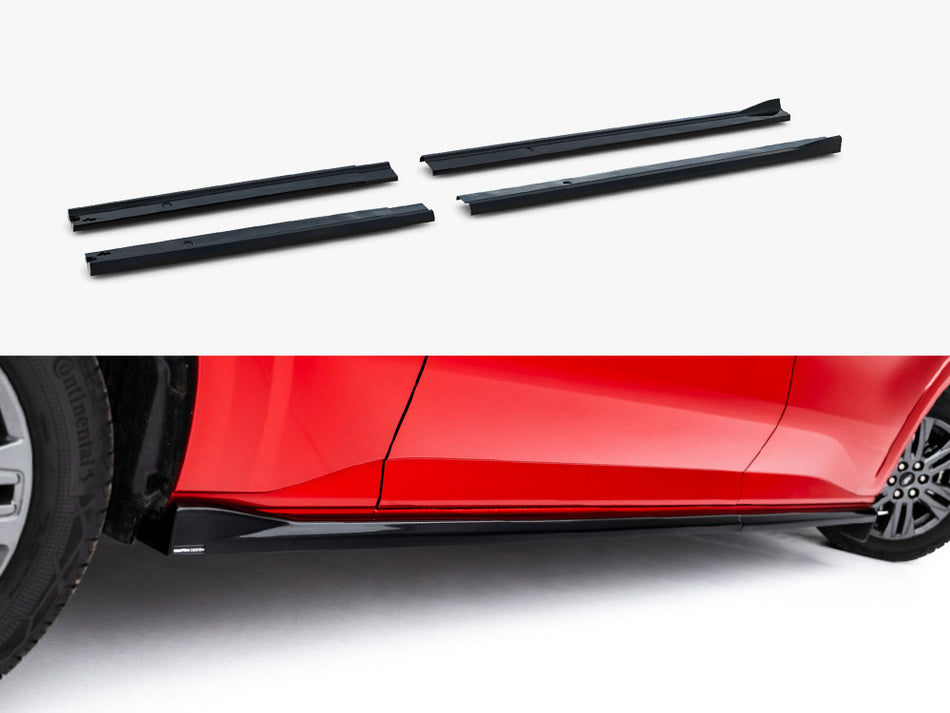 Maxton Design Side Skirts Diffusers Ford Transit Custom L2 / Tourneo Custom L2 Mk2 - FO-TRC-2-SD1A+BG - Image 1