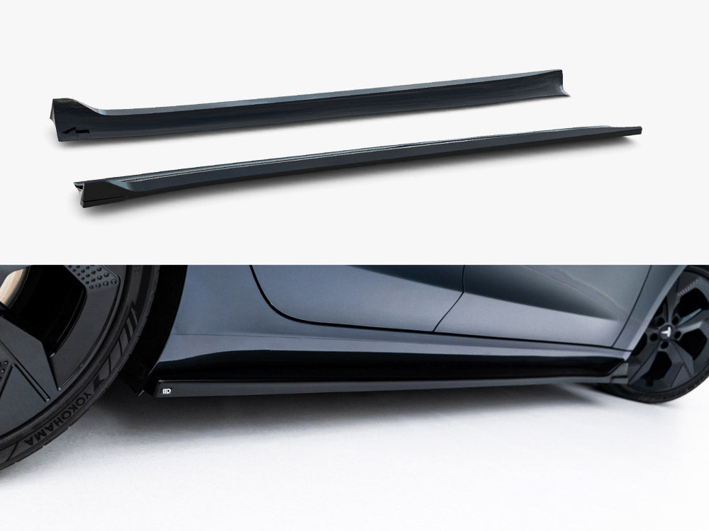 Maxton Design Side Skirts Diffusers V.3 Tesla Model 3 Mk1 / Mk1 Facelift - TE-MODEL3-1-SD2G - Image 1
