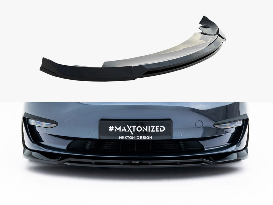 Maxton Design Front Splitter V.3 Tesla Model 3 - TE-MODEL3-1-FD3G+FD3RG - Image 1