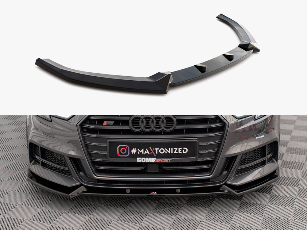 Maxton Design Front Splitter V.1 Audi S3 / A3 S-Line Sportback 8V Facelift - AU-S3-3F-SB-FD1G - Image 1