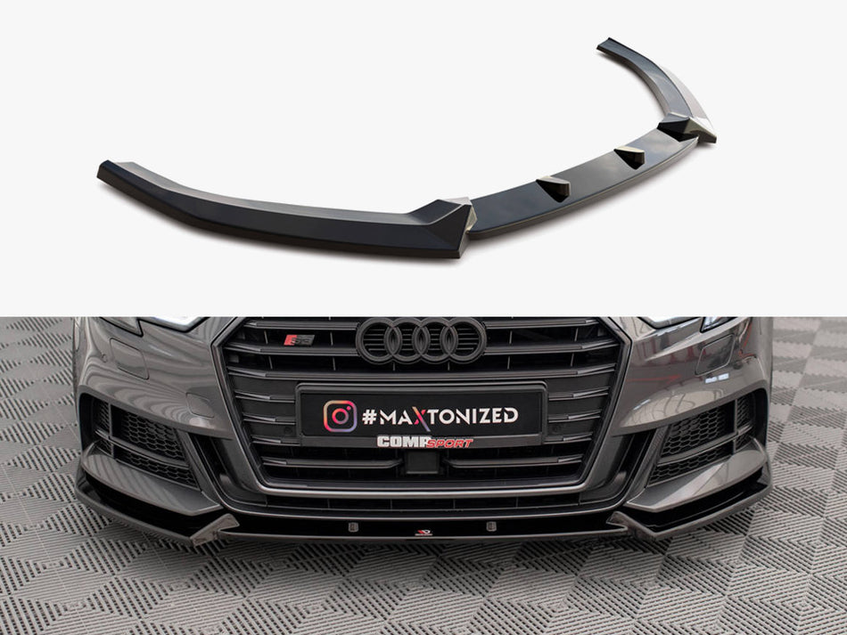 Maxton Design Front Splitter V.1 Audi S3 / A3 S-Line Sportback 8V Facelift - AU-S3-3F-SB-FD1G - Image 1