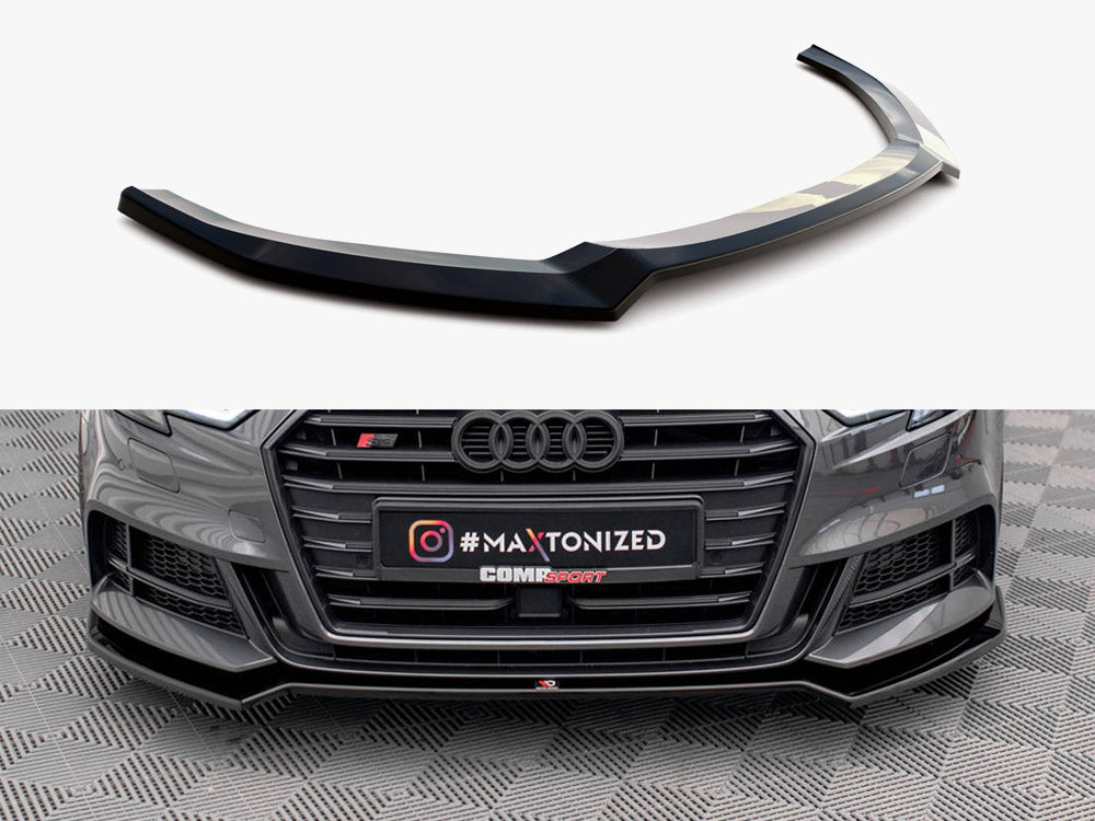 Maxton Design Front Splitter V.2 Audi S3 / A3 S-Line Sportback 8V Facelift - AU-S3-3F-SB-FD2G - Image 1