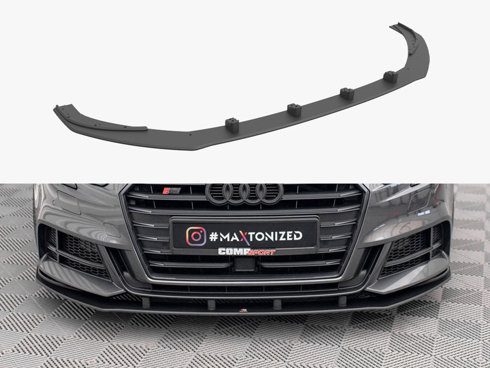 Maxton Design Street PRO Front Splitter Audi S3 / A3 S-Line Sportback 8V Facelift - AUS33FSBCNC-FD1B - Image 1