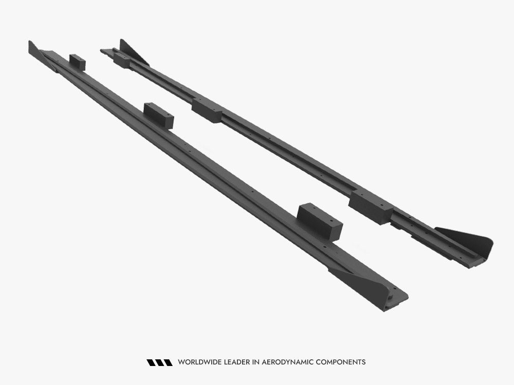 Maxton Design Street PRO Side Skirts Diffusers + Flaps Audi S3 / A3 S-Line Sportback 8V Facelift - AUS33FSBCNC-SD1B+SF1G - Image 5