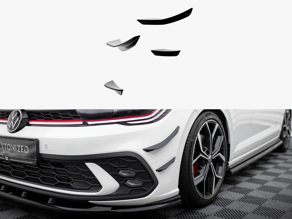 Maxton Design Front Bumper Wings (Canards) Volkswagen Polo GTI Mk6 Facelift - VW-PO-6F-GTI-CAN1 - Image 1