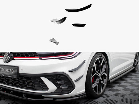 Maxton Design Front Bumper Wings (Canards) Volkswagen Polo GTI Mk6 Facelift - VW-PO-6F-GTI-CAN1 - Image 1