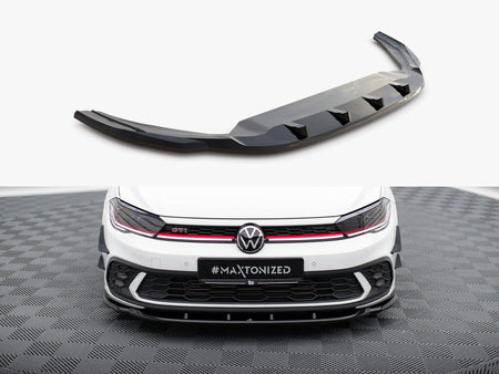 Maxton Design Front Splitter V.1 Volkswagen Polo GTI Mk6 Facelift - VW-PO-6F-GTI-FD1G - Image 1