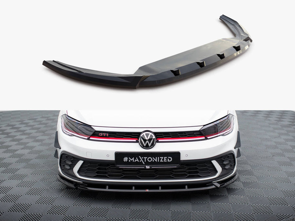 Maxton Design Front Splitter V.2 Volkswagen Polo GTI Mk6 Facelift - VW-PO-6F-GTI-FD2G - Image 1