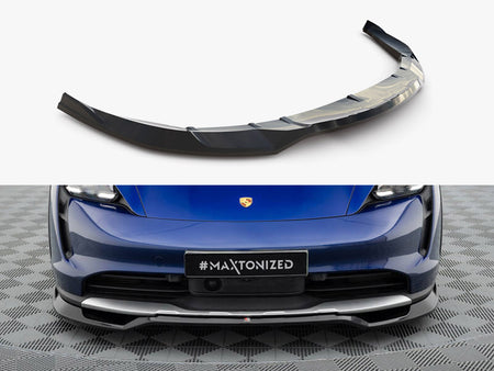 Maxton Design Front Splitter Porsche Taycan Cross Turismo 4S - PO-TAY-1-4S-CT-FD1G - Image 1