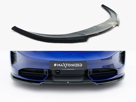 Maxton Design Front Splitter Porsche Taycan Turbo S Mk1 - PO-TAY-1-TURBO-S-FD1G - Image 1