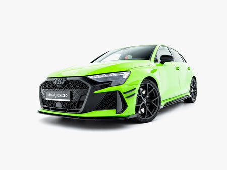 Maxton Design Street PRO Front Splitter + Flaps Audi RS3 Sportback 8Y Facelift - AURS38YFSCNC-FD1B+FSF1G - Image 2