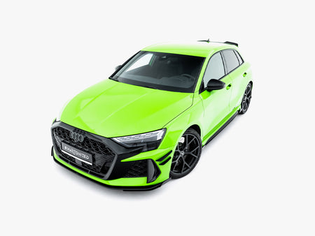 Maxton Design Street PRO Front Splitter + Flaps Audi RS3 Sportback 8Y Facelift - AURS38YFSCNC-FD1B+FSF1G - Image 3