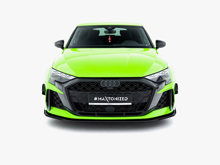 Maxton Design Street PRO Front Splitter + Flaps Audi RS3 Sportback 8Y Facelift - AURS38YFSCNC-FD1B+FSF1G - Image 5