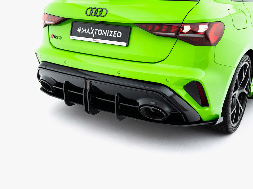 Maxton Design Street PRO Rear Diffuser + Flaps Audi RS3 Sportback 8Y Facelift - AURS38YFSBCNC-RS1B+RSF1G - Image 3