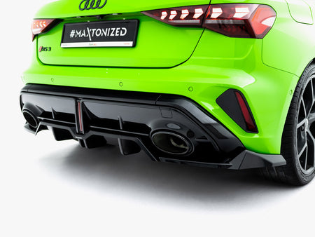 Rear Splitter (Vertical Bars) V.1 Audi RS3 Sportback 8Y Facelift