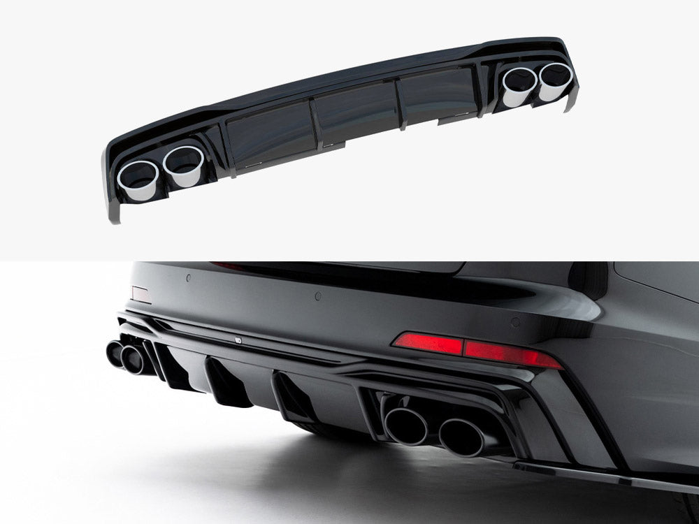 Rear Valance + Exhaust Ends Imitation Audi A6 S-Line / S6 C8 / C8 Facelift