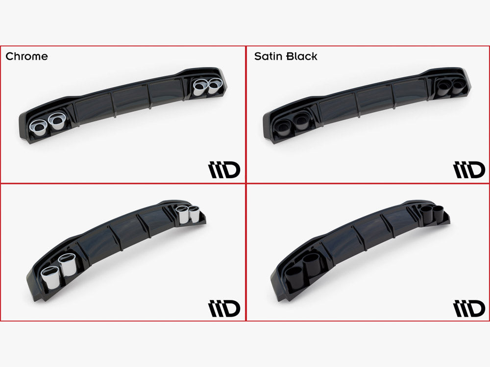 Rear Valance + Exhaust Ends Imitation Audi A6 S-Line / S6 C8 / C8 Facelift