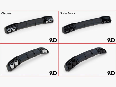 Rear Valance + Exhaust Ends Imitation Audi A6 Sedan / Avant C8 / C8 Facelift