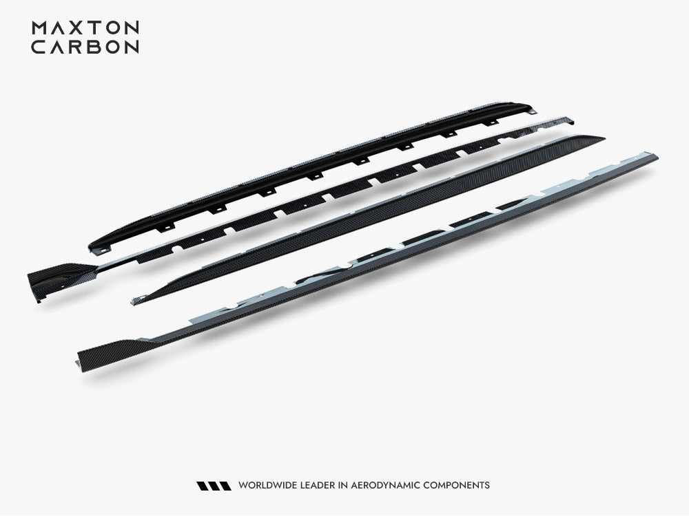 Set of Prepreg Carbon Fiber Side Skirts Audi RS3 Sedan 8Y Facelift