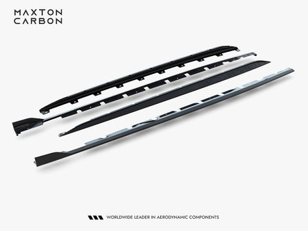 Set of Prepreg Carbon Fiber Side Skirts Audi RS3 Sedan 8Y Facelift