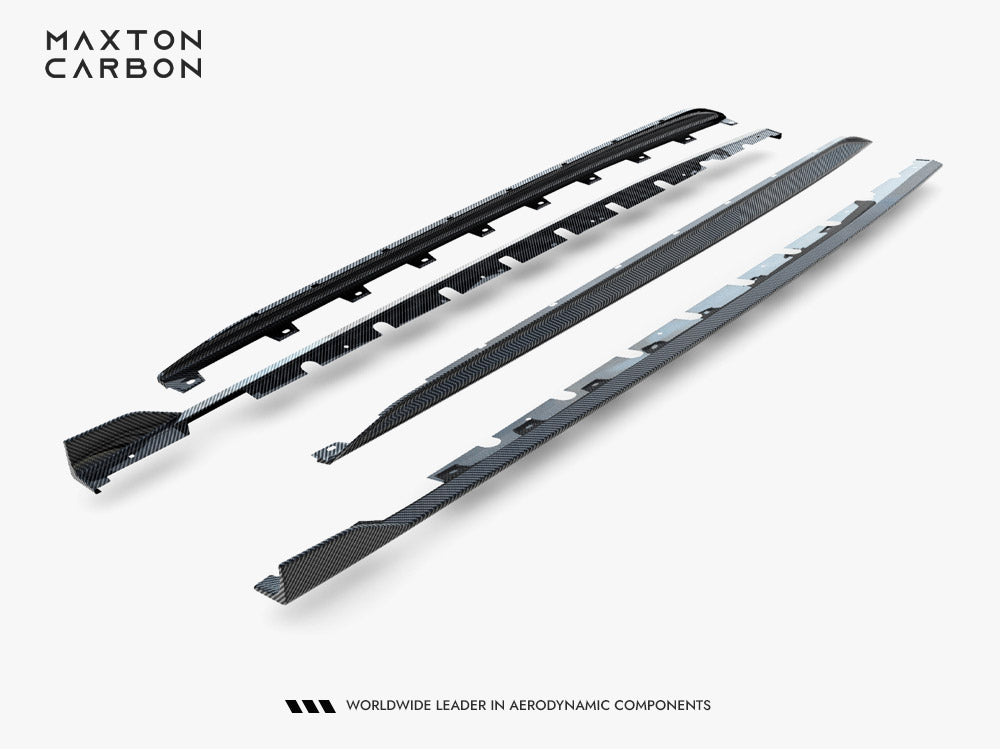 Set of Prepreg Carbon Fiber Side Skirts Audi RS3 Sedan 8Y Facelift