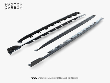 Set of Prepreg Carbon Fiber Side Skirts Audi RS3 Sedan 8Y Facelift
