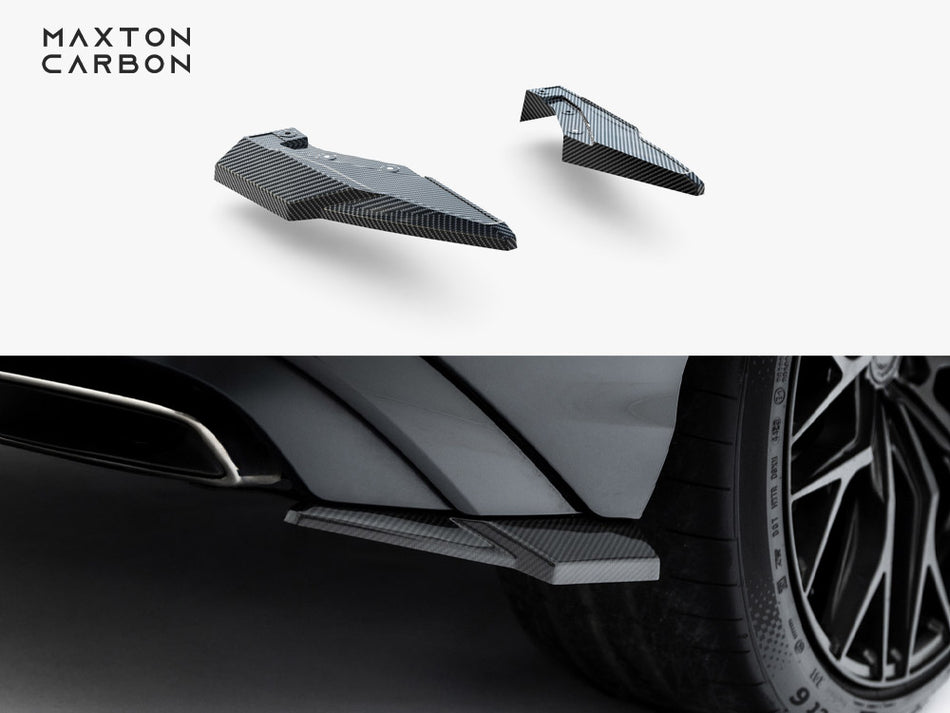 Prepreg Carbon Fiber Rear Side Splitters Audi Q8 S-Line Mk1 Facelift