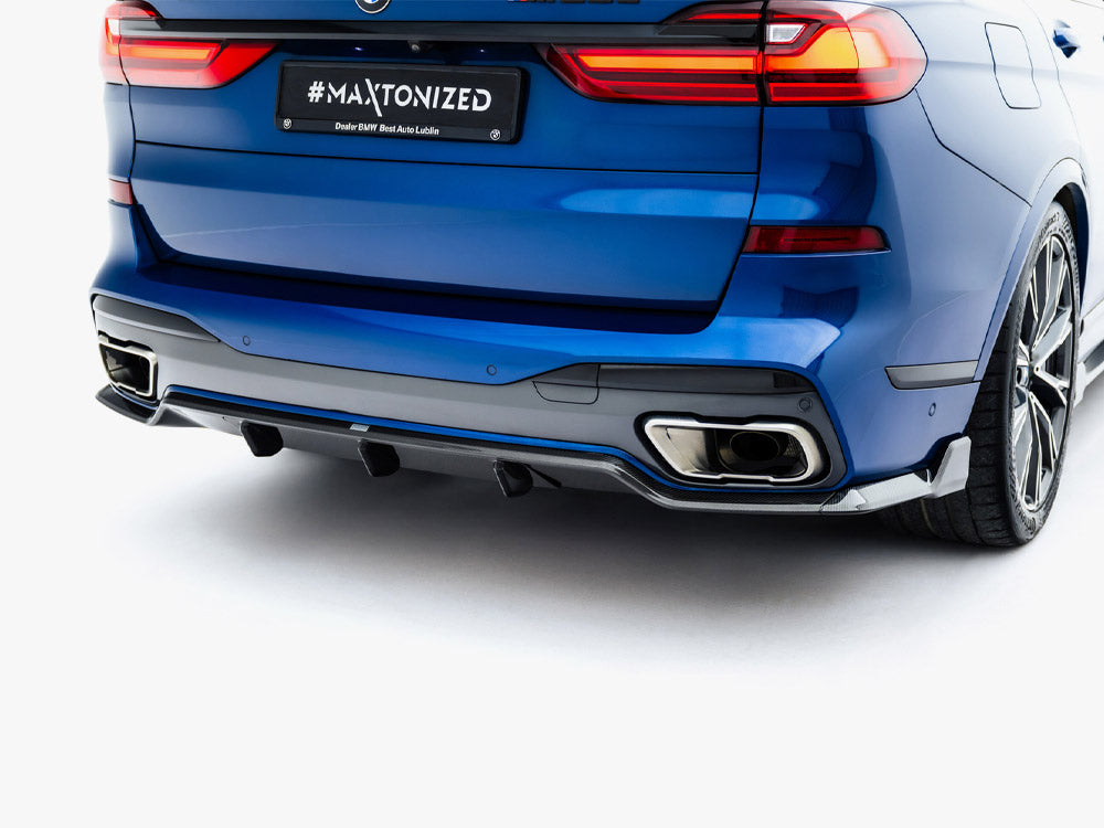 Prepreg Carbon Fiber Rear Diffuser BMW X7 M-Pack G07 / G07 Facelift (version with towbar)
