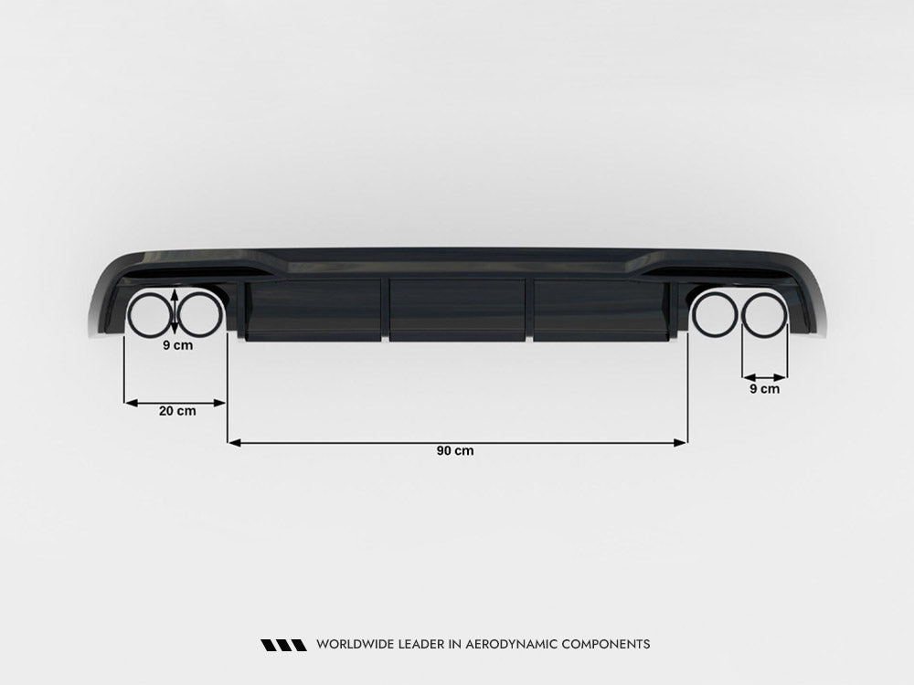 Rear Valance Audi A5 Sportback 8T Facelift (Version with dual exhausts on both sides)