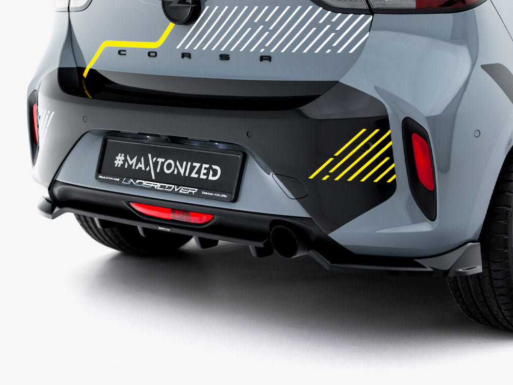 Rear Splitter (Vertical Bars) Opel Corsa F Facelift (Mk6 Facelift)