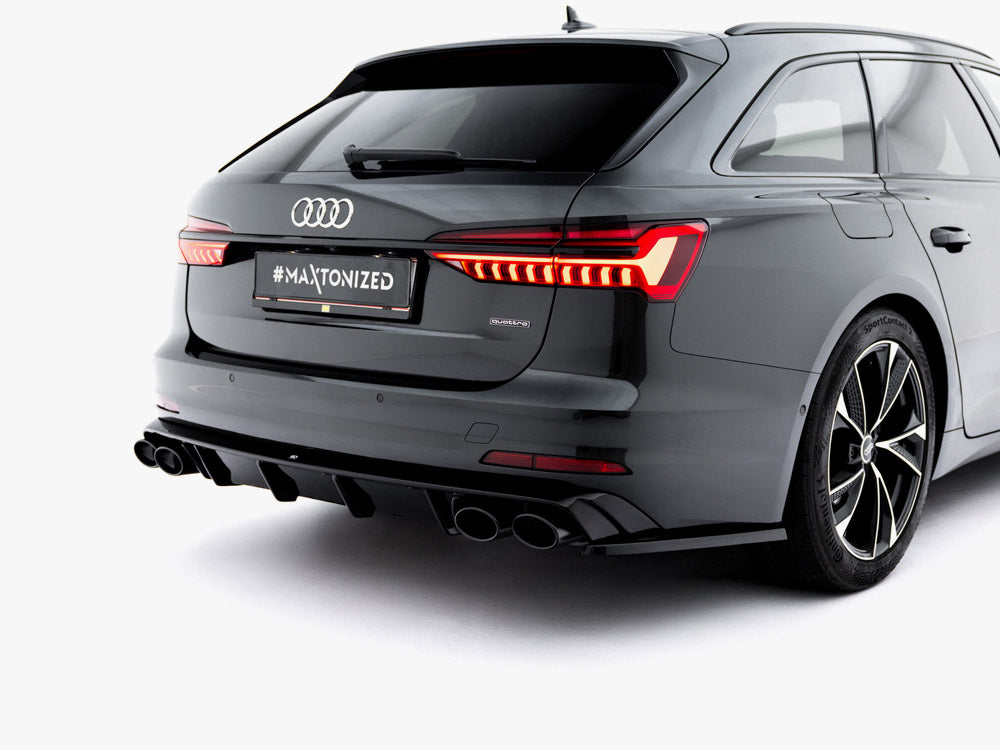Rear Valance + Exhaust Ends Imitation Audi A6 Sedan / Avant C8 / C8 Facelift