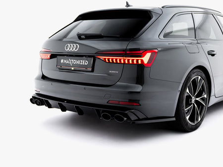 Rear Valance + Exhaust Ends Imitation Audi A6 Sedan / Avant C8 / C8 Facelift