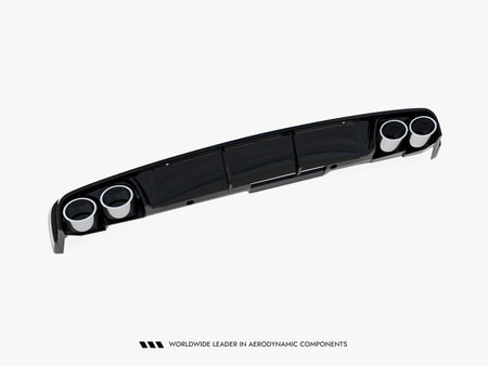 Rear Valance + Exhaust Ends Imitation Audi A6 Sedan / Avant C8 / C8 Facelift