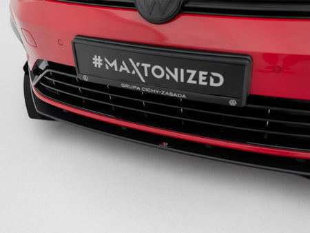 Street PRO Front Splitter + Flaps Volkswagen Golf R / R-Line Mk7 Facelift