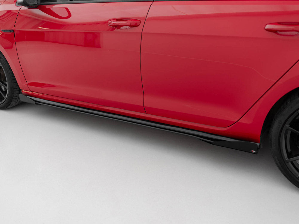 Street PRO Side Skirts Diffusers + Flaps Volkswagen Golf R / R-Line Mk7 Facelift