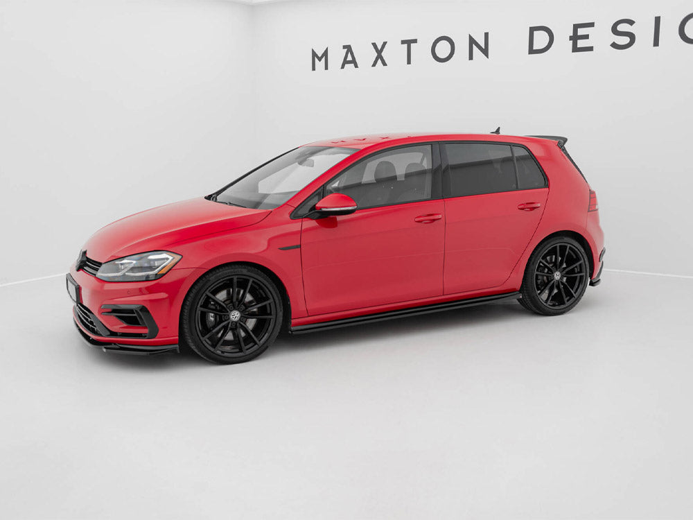 Side Skirts Diffusers V.4 Volkswagen Golf R / R-Line Mk7 Facelift