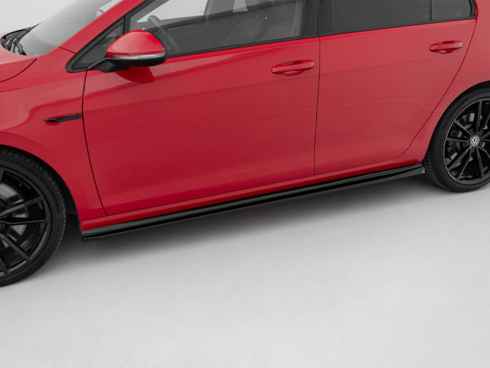 Side Skirts Diffusers V.4 Volkswagen Golf R / R-Line Mk7 Facelift