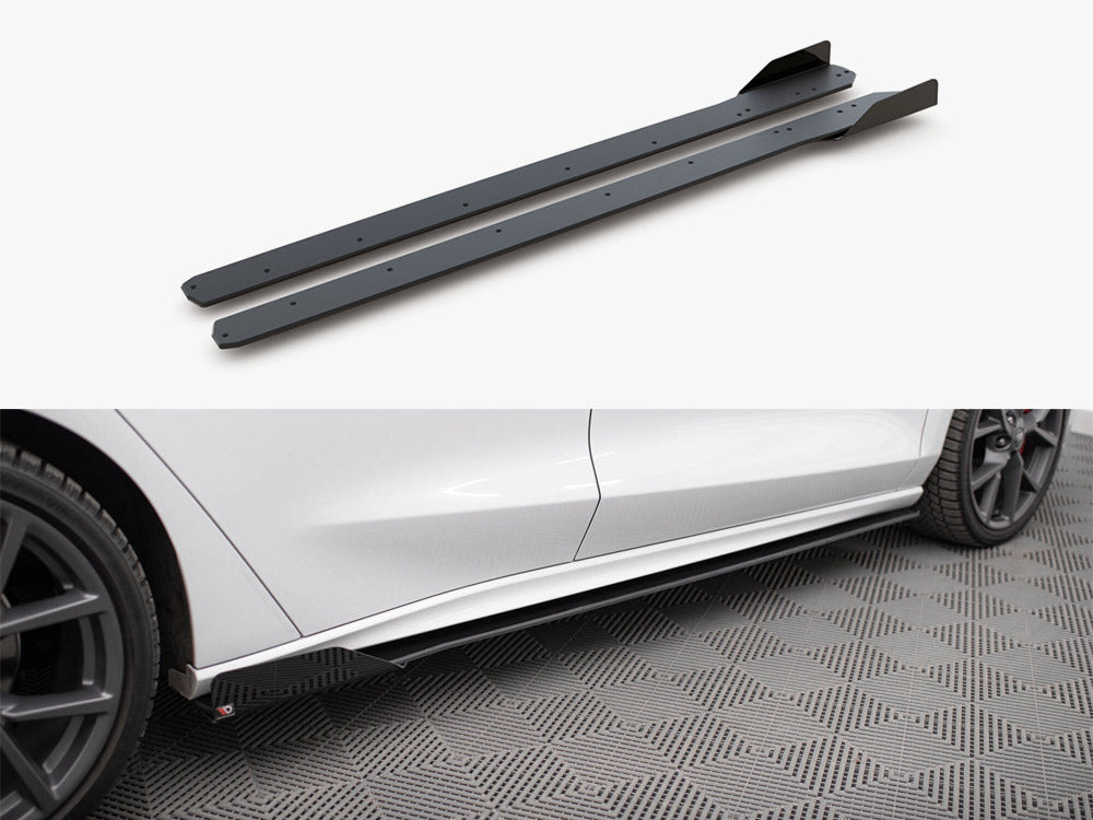 Street PRO Side Skirt Diffusers + Flaps Ford Focus ST / ST-Line Mk4
