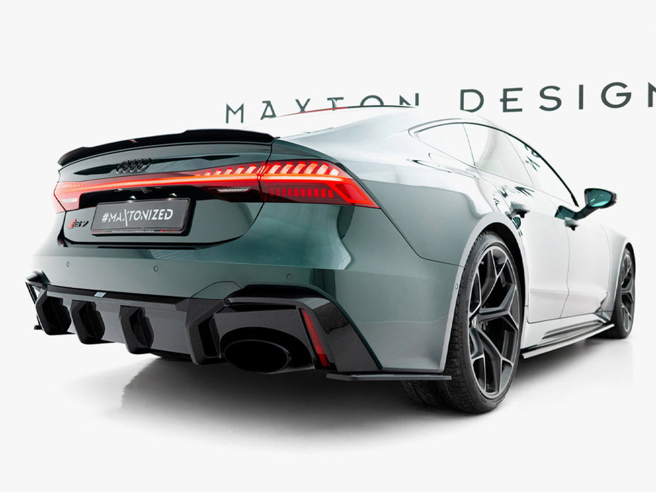 Prepreg Carbon Fiber Rear Diffuser Audi RS7 C8 (version without towbar)