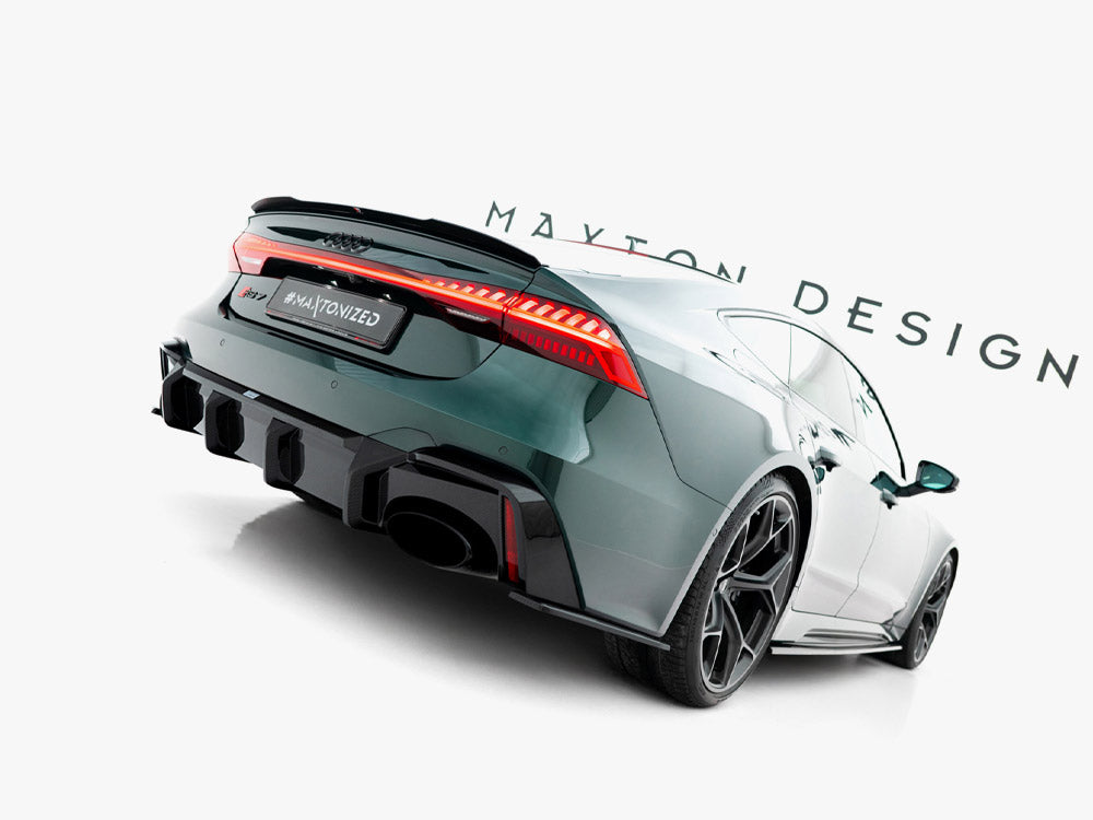 Prepreg Carbon Fiber Rear Diffuser Audi RS7 C8 (version with towbar)
