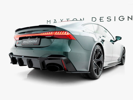 Prepreg Carbon Fiber Rear Diffuser Audi RS7 C8 (version with towbar)