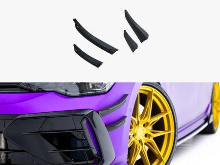 Front Bumper Wings (Canards) Volkswagen Golf R Hatchback / Variant Mk8 Facelift