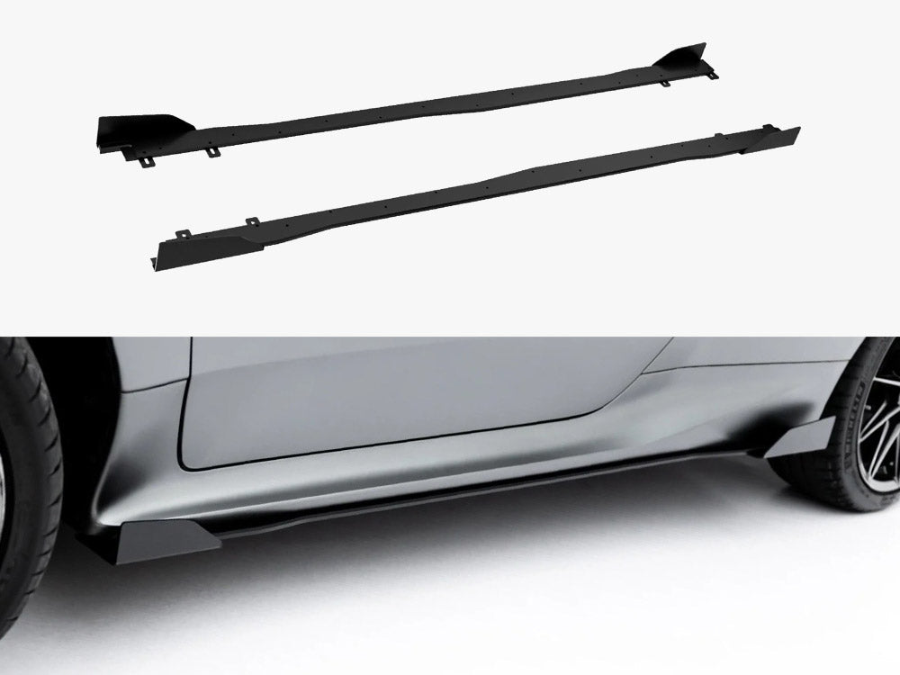 Street PRO Side Skirt Diffusers + Flaps Toyota GR Yaris Mk4 Facelift