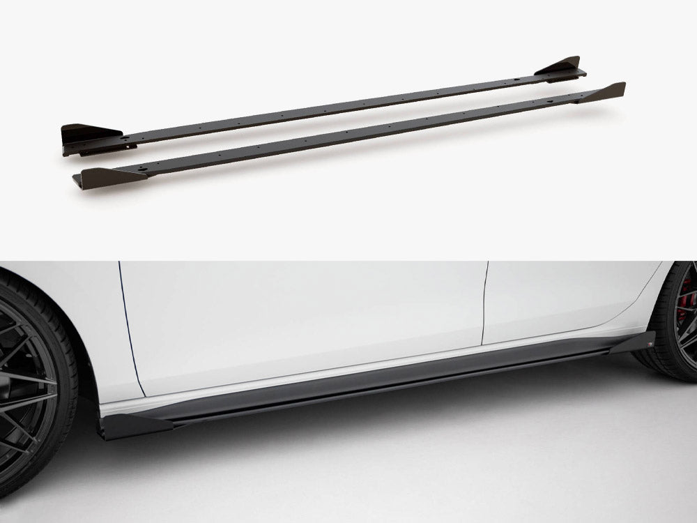 Street PRO Side Skirts Diffusers + Flaps Volkswagen Golf GTI / GTE / GTI Clubsport / R-Line Mk8