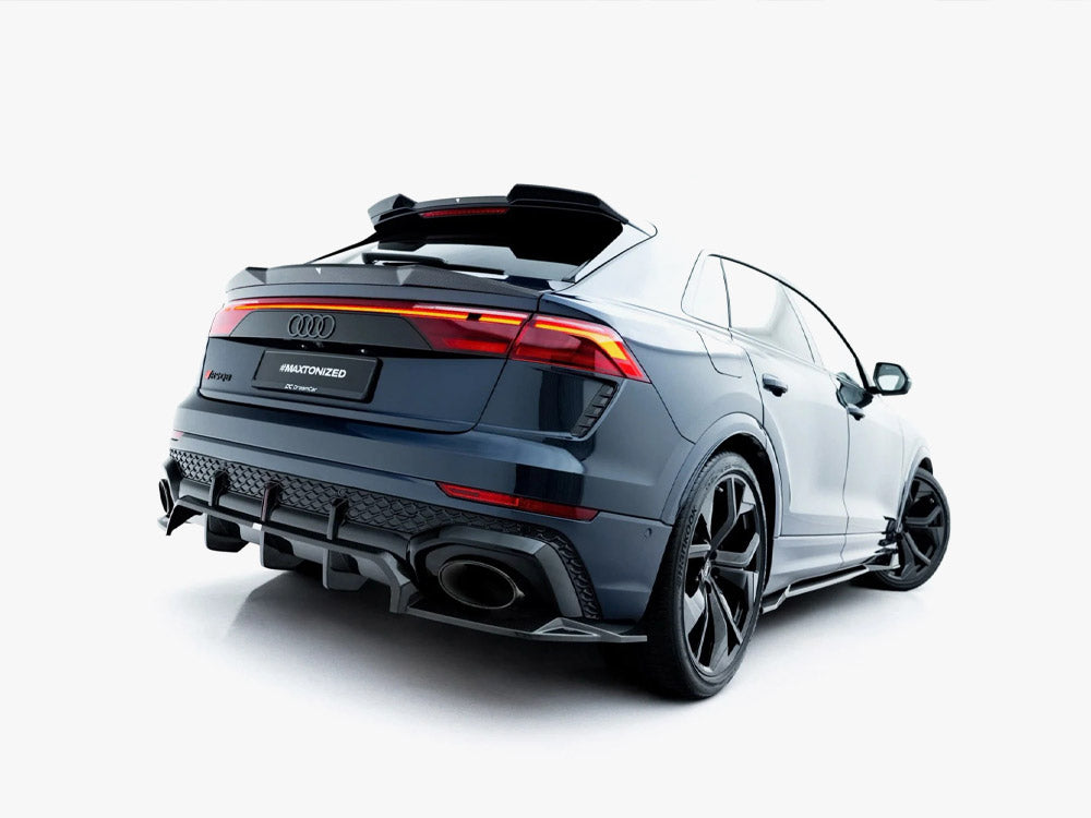 Prepreg Carbon Fiber Rear Splitter (Vertical Bars) Audi RSQ8 Mk1 Facelift