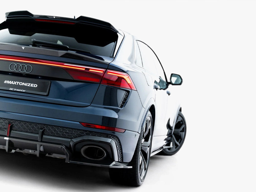 Prepreg Carbon Fiber Rear Splitter (Vertical Bars) Audi RSQ8 Mk1 Facelift