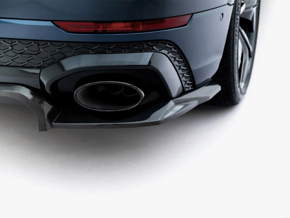 Prepreg Carbon Fiber Rear Splitter (Vertical Bars) Audi RSQ8 Mk1 Facelift
