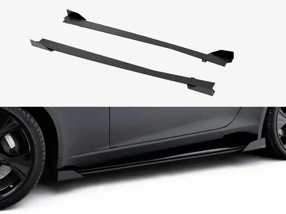 Maxton Design Street PRO Side Skirt Diffusers + Flaps Jaguar F-Type X152 Facelift 2