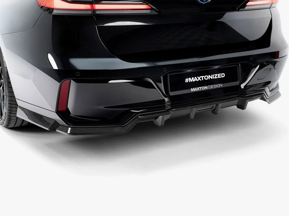 Maxton Design Prepreg Carbon Fiber Rear Splitter (Vertical Bars) BMW 7 M-Pack / i7 M-Pack G70