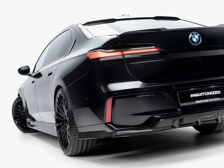 Maxton Design Prepreg Carbon Fiber Rear Splitter (Vertical Bars) BMW 7 M-Pack / i7 M-Pack G70